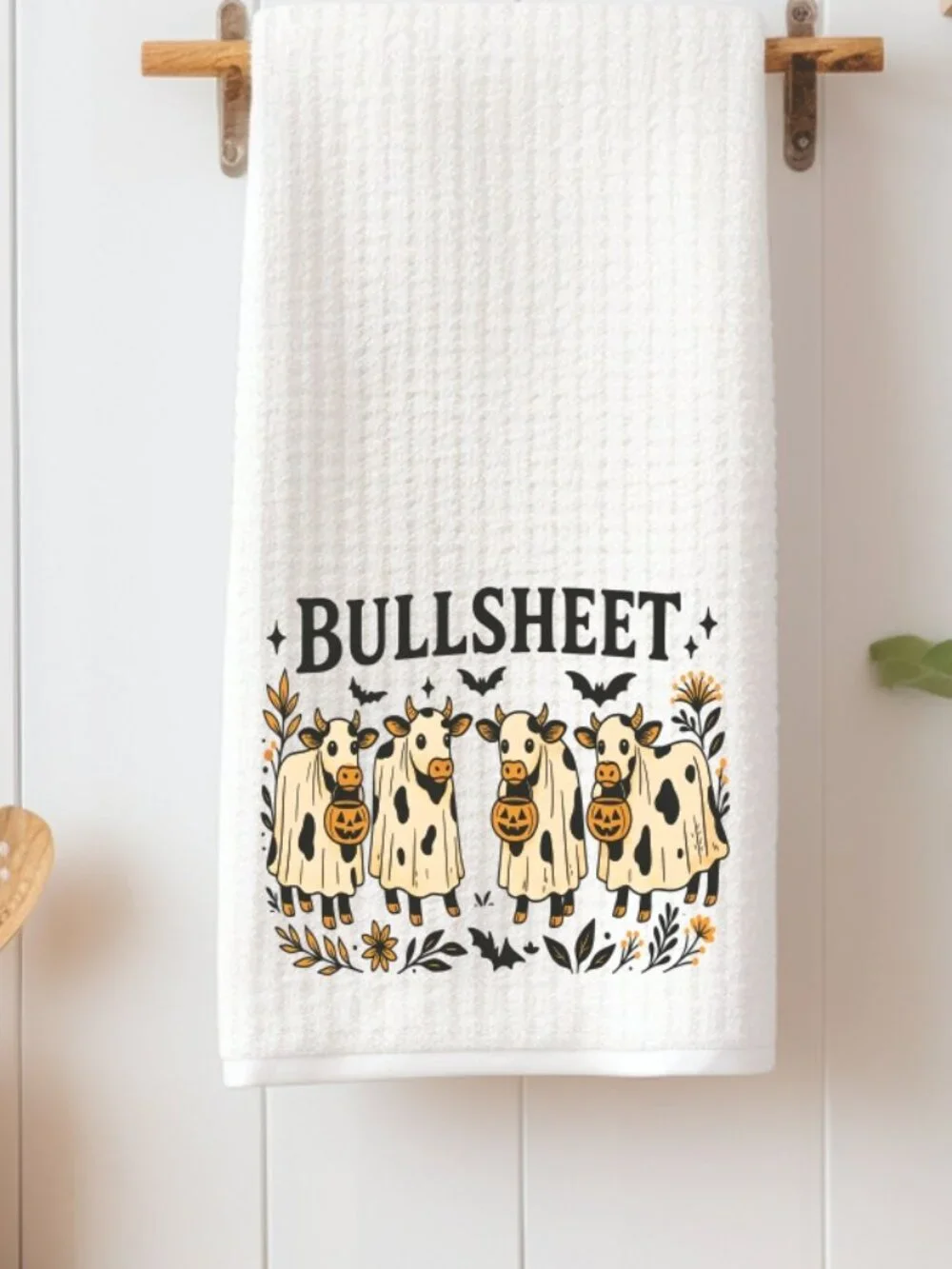 Funny Halloween Cows Bullsheet Decorative Kitchen Tea Towel